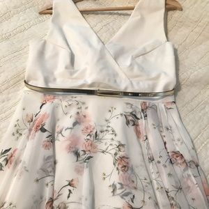 White floral dress
